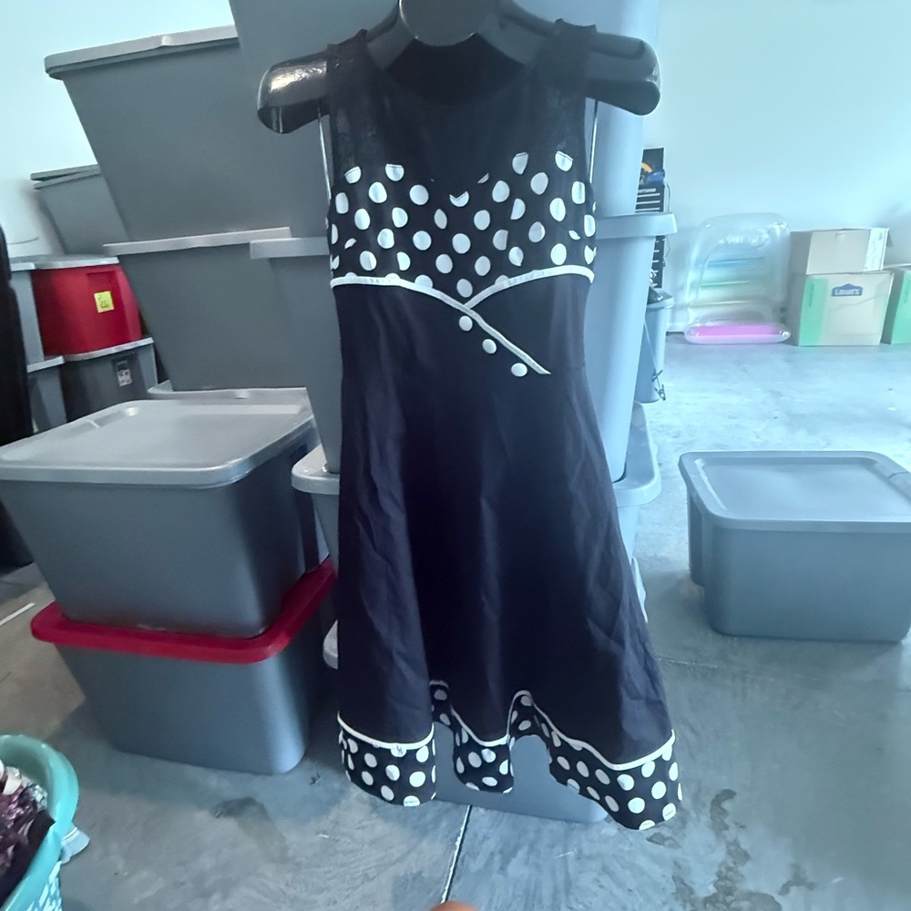 Polka Dot Black and White  Dress p68